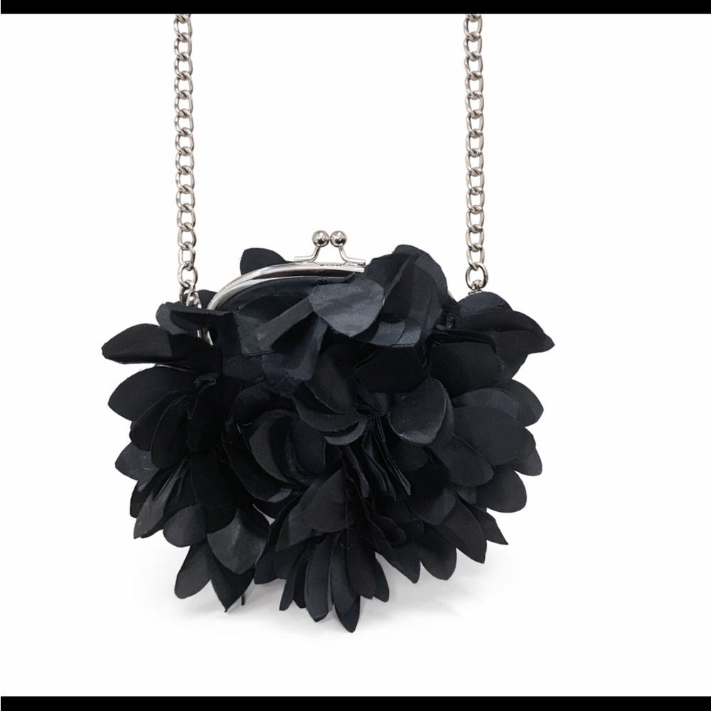 Nine West Black Floral Shoulder Bag | Chain Strap | NWT